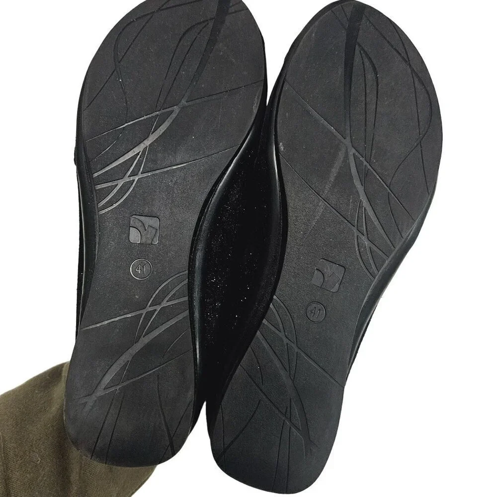 Revere Naples Midnight Black Comfort Shoes Size 10 M US/8 UK/41 EU Leather Upper